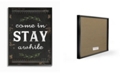 Stupell Industries Come Stay Awhile Rosemary Typography Distressed Black Framed Giclee Art, 11" x 14"